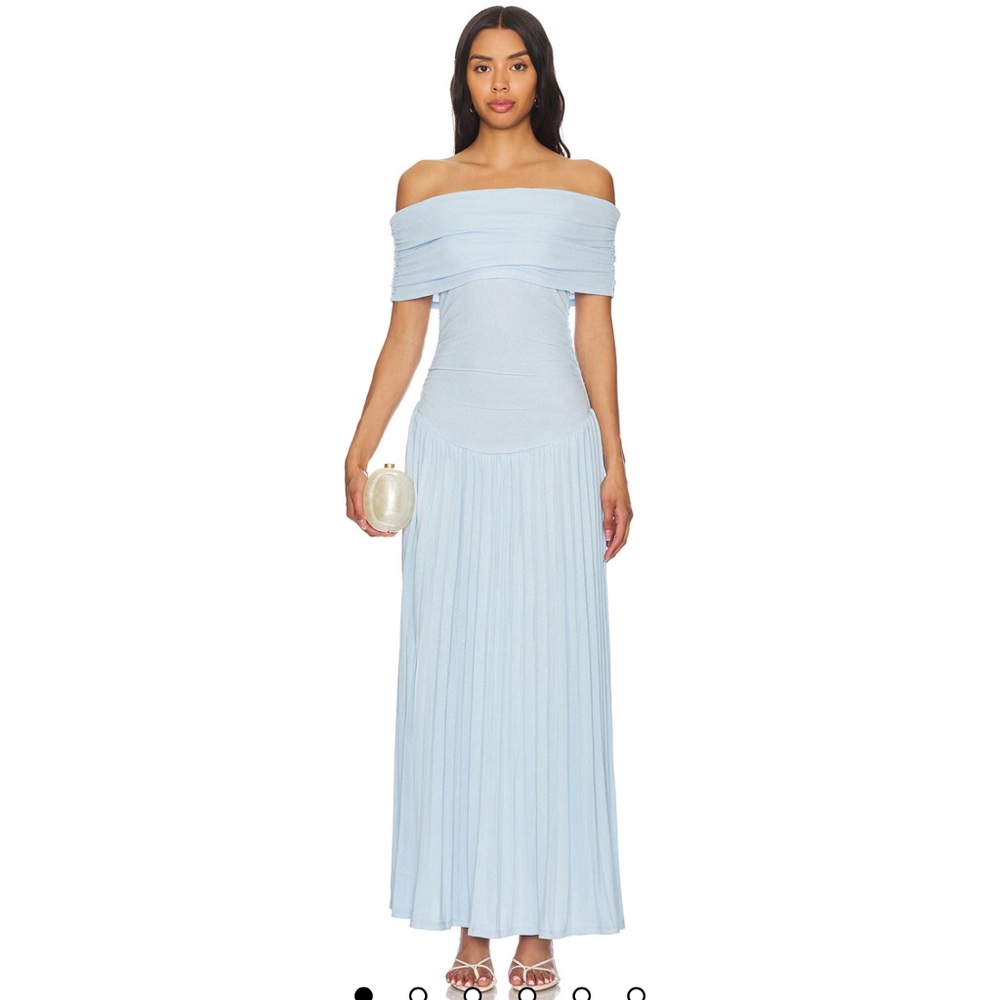 Lioness Light Blue Off-Shoulder Maxi Dress